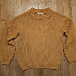 Women's Men's Unisex Mustard Ochre Yellow Sweater O/S
